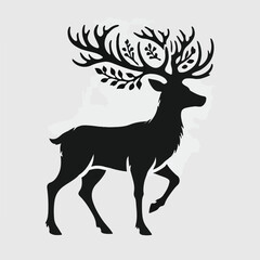 Deer silhouette vector image