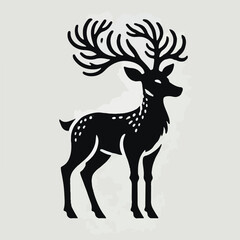 Deer silhouette vector image