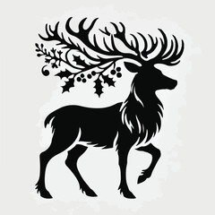 Deer silhouette vector image