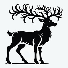 Deer silhouette vector image