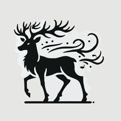 Deer silhouette vector image