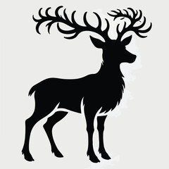 Deer silhouette vector image