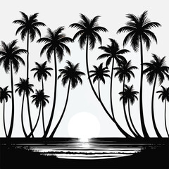 Icon palm tree vector image