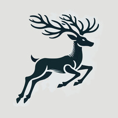 Deer silhouette vector image