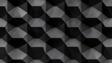 Obraz premium Low Poly Black 3D Pattern Background