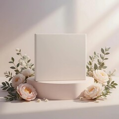 a box with floral decorations that looks very minimalist and aesthetic