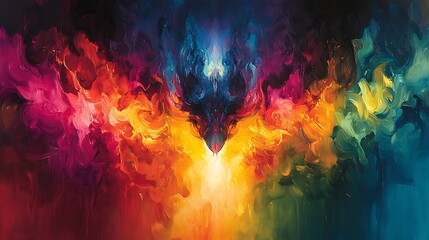 Exploring vibrant abstract art in the colorful digital realm