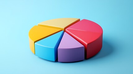 Obraz premium Colorful pie chart visualization digital design creative environment