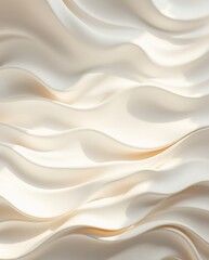 Obraz premium Abstract Creamy Waves Texture with Graceful Fluid Motion