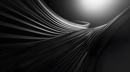 Futuristic Black and White Flow Generate by AI