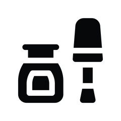 nail polish icon. vector glyph icon for your website, mobile, presentation, and logo design.