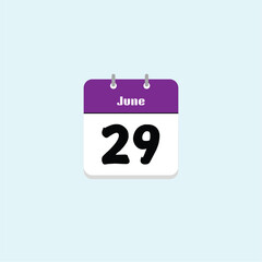 June 29th: Calendar Date Illustration