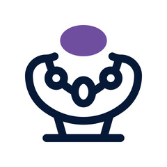 necklace icon. vector dual tone icon for your website, mobile, presentation, and logo design.