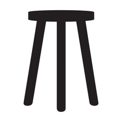 Bar Stool silhouette vector illustration icon design