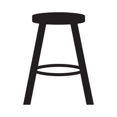 Bar Stool silhouette vector illustration icon design
