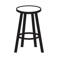 Bar Stool silhouette vector illustration icon design