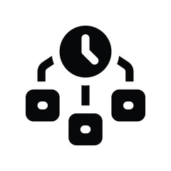 working time icon. vector glyph icon for your website, mobile, presentation, and logo design.