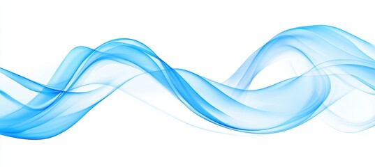 青い波のような柔らかな流れが空間を彩る水の様子