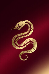 Fototapeta premium 2025 Year Of The Snake - Lunar New Year. Blank template. Design illustration. Space for copy. Conceptual. Flowing. Abstract background. Elegant. Corporate. Marketing. Poster