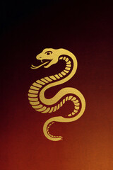 Obraz premium 2025 Year Of The Snake - Lunar New Year. Blank template. Design illustration. Space for copy. Conceptual. Flowing. Abstract background. Elegant. Corporate. Marketing. Poster