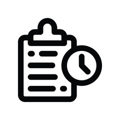 clipboard icon. vector line icon for your website, mobile, presentation, and logo design.