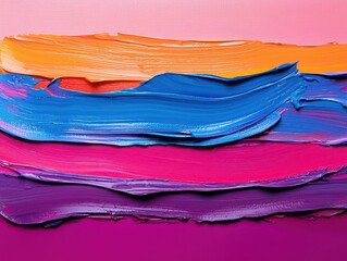 A vibrant depiction of a bank at sunrise, with textured acrylic strokes creating depth