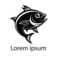 Minimalistic Fish Emblem for Aquatic Themes