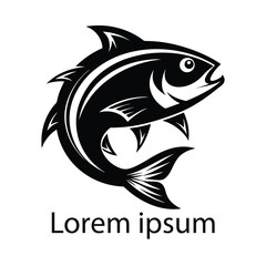 Minimalistic Fish Emblem for Aquatic Themes