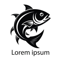 Minimalistic Fish Emblem for Aquatic Themes