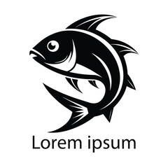 Minimalistic Fish Emblem for Aquatic Themes