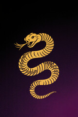 Fototapeta premium 2025 Year Of The Snake - Lunar New Year. Blank template. Design illustration. Space for copy. Conceptual. Flowing. Abstract background. Elegant. Corporate. Marketing. Poster