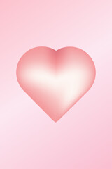 A playful Valentine card featuring scattered red and pink hearts surrounding an empty white space for customization.