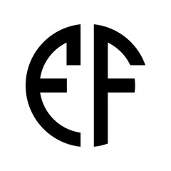 Modern Monogram Letter EF Symbol Logo. suitable for a variety of industries, from technology to creative businesses