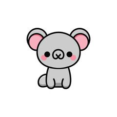 cute koala bear isolated icon vector illustration design