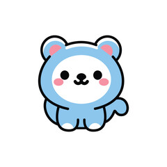 cute bear cartoon vector illustration