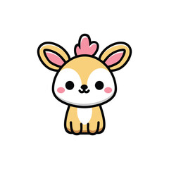 cute rabbit animal character cartoon vector illustration design