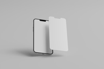Smartphone Mockup with Overlapping Screen Layers