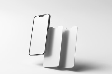 Smartphone Mockup with Multiple Overlapping Layers