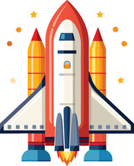 Obraz premium space shuttle vector