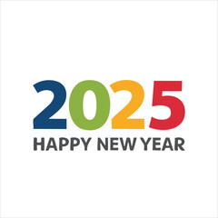 Happy New Year handwritten lettering design. Holiday calligraphy text for postcard, poster, banner design element