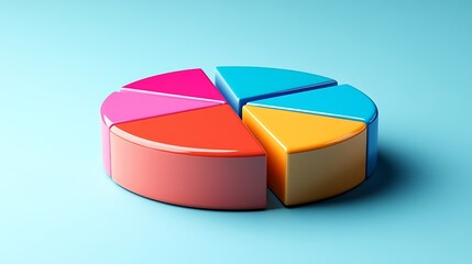Obraz premium Data visualization pie chart digital art modern design informative