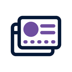 credit card icon. vector dual tone icon for your website, mobile, presentation, and logo design.