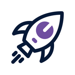 rocket icon. vector dual tone icon for your website, mobile, presentation, and logo design.