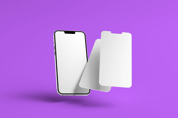 Smartphone Mockup with Overlapping Layers

