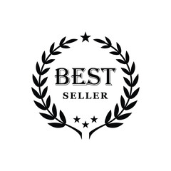 Best seller Decorated Seal Stamp Icon Hand Drawn Label Design Vector Graphic Stock Illustration