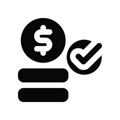coin icon. vector glyph icon for your website, mobile, presentation, and logo design.