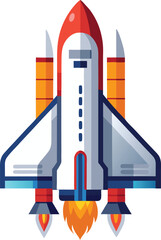 Obraz premium space shuttle vector