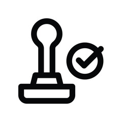 stamp icon. vector line icon for your website, mobile, presentation, and logo design.