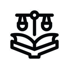law book icon. vector line icon for your website, mobile, presentation, and logo design.