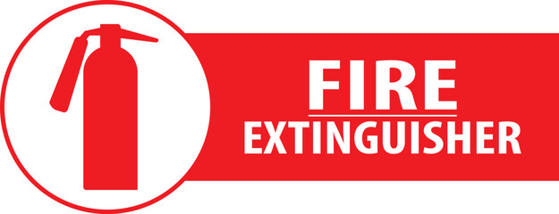 Fire extinguisher sign board vector.eps